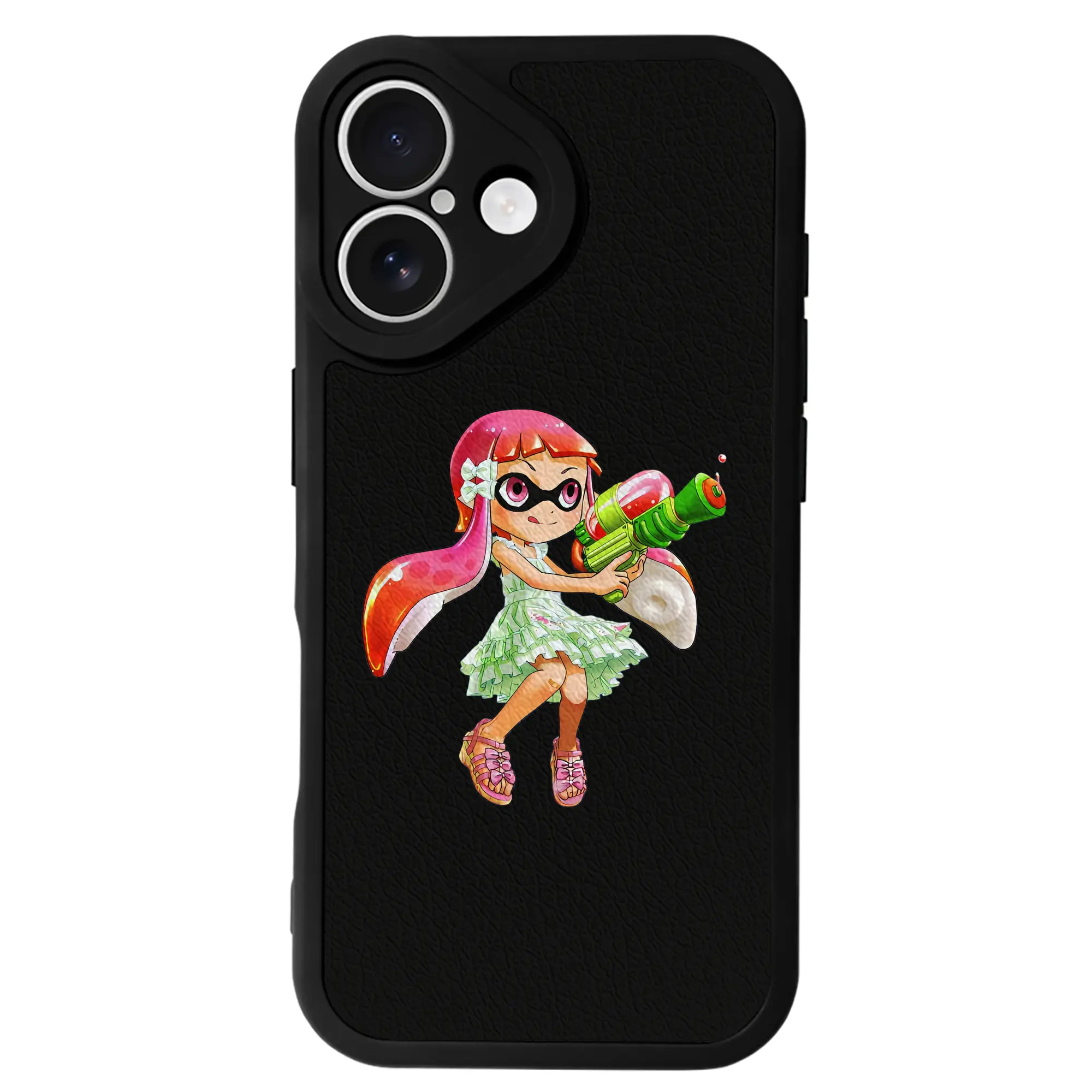 スプラトゥーン グッズ,インクリング - IPhone 16シリーズ対応 ・ シリコンスマホケース ・ レザー調 ・ 高精度フィット ・ 耐衝撃 ・ ワイヤレス充電対応 ・ 精密カット